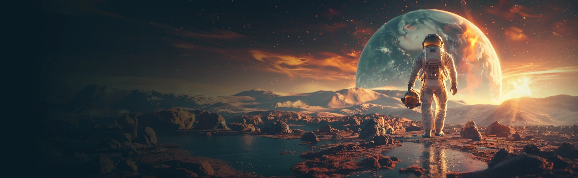 Nova Dreams Casino astronaut op een alien planeet